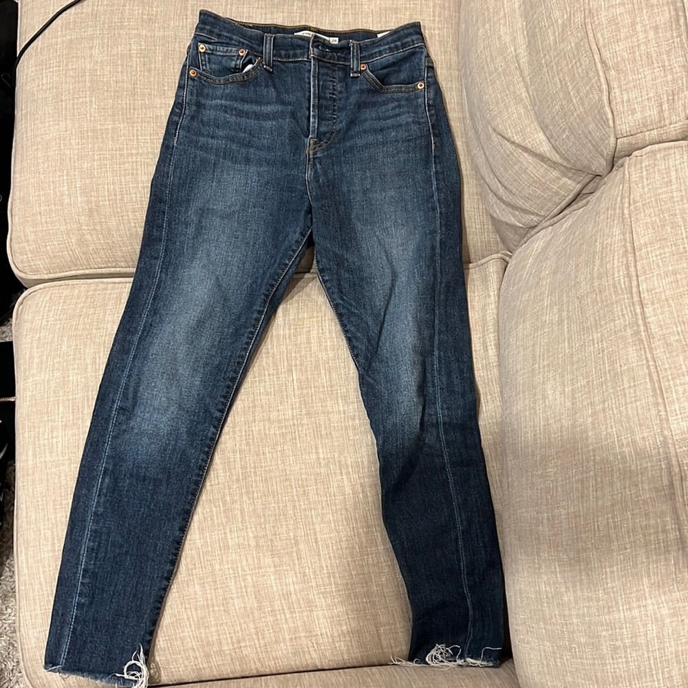 Levi’s wedgie skinny vintage dark wash jeans